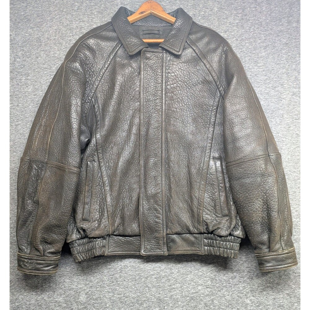 Wilson Black Leather Bomber Jacket